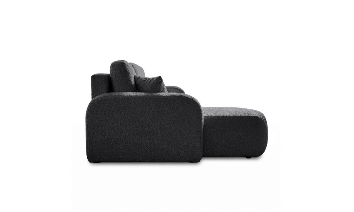 ECKSOFA PALOMA L 235/155/85 cm Coral 80 - Anthrazit, Textil (235/155cm) - Lookway