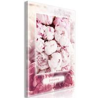 KUNSTDRUCK Rosa 40/60 cm - Pink/Weiß, Textil (40/60cm) - KUNSTLOFT