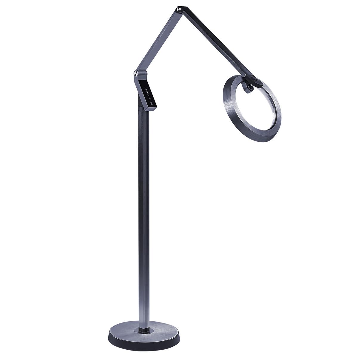 STEHLAMPE Carina 27/63/170 cm - Grau, Kunststoff (27/27/170cm) - Beliani