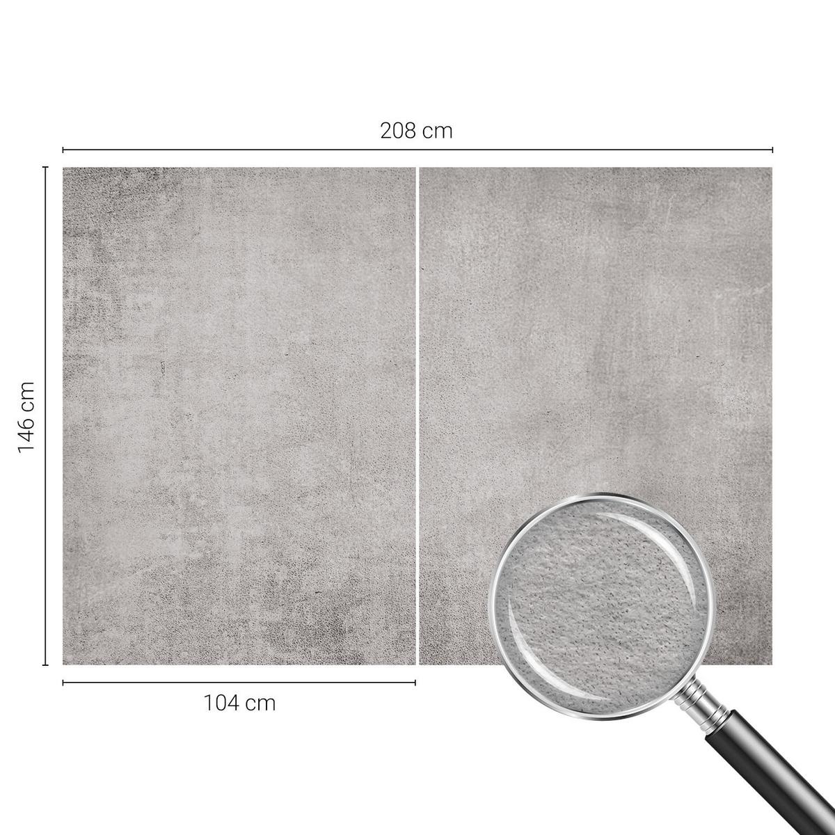 FOTOTAPETE 208x146 cm - Betonmuster - Grau, Textil (208/146cm) - Wallfluent