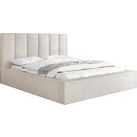 POLSTERBETT Amira mit Bettkasten, Beige Boucle 200x200 cm - Beige/Birkefarben, Holzwerkstoff/Kunststoff (200/200cm) - WFL GROUP