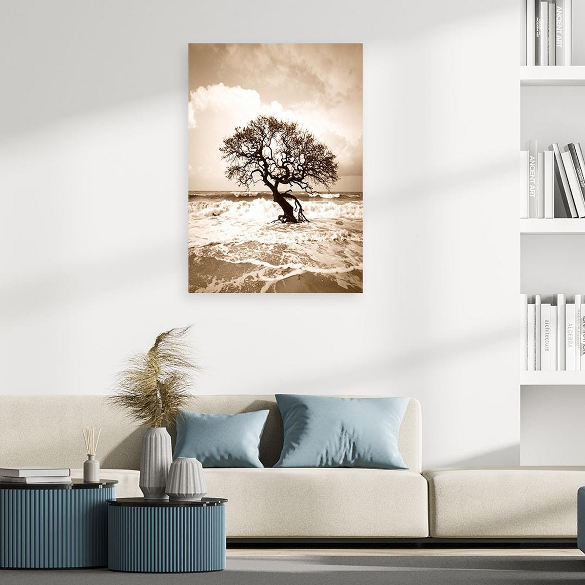 LEINWANDBILD Natur und Botanik 80x120cm - Beige, Textil (80/120cm) - Feeby
