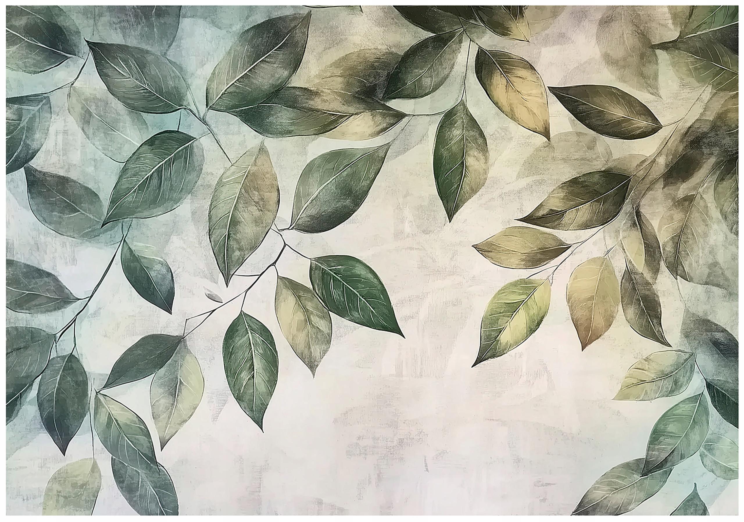 FOTOTAPETE Blätter Grün Natur Wohnzimmer Vlies Tapete 400x280 - Multicolor, Papier (400/280cm) - Wallarena