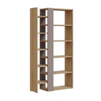 BÜCHERREGAL 5 Ebenen L80 x H152 cm - Axel - Eichefarben, Holzwerkstoff (29.5/152/31cm) - Calicosy