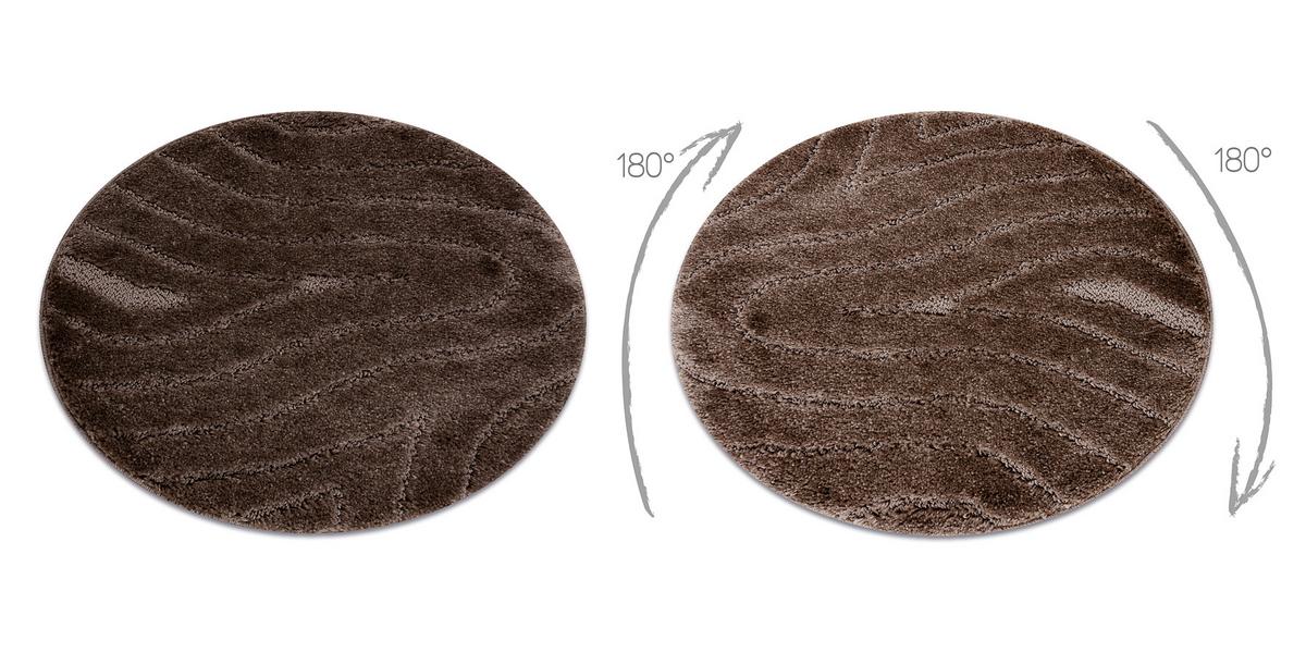 TEPPICH Dywaniki łazienkowe 100 cm - Braun, Textil (100/100cm) - rugsX
