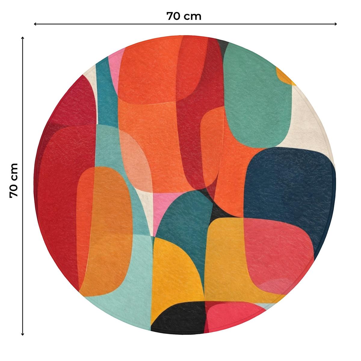 WC-VORLEGER Formen - Bunt - Abstrakt - Flugzeuge Toilettenteppich 70x70 cm - Multicolor, Textil (70/1cm) - OnlyWow