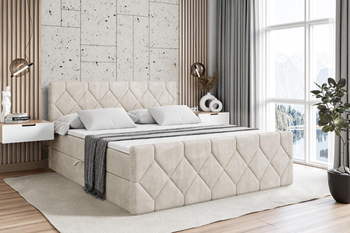 BOXBETT CATOR-Z - 140x200 cm - H3 - Ecru - Ecru, Holzwerkstoff (140/200cm) - ALTDECOR
