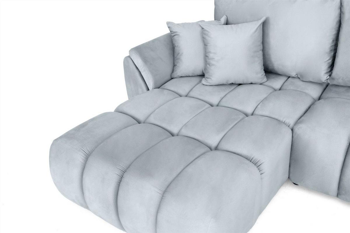 ECKSOFA Collin Mit Schlaffunktion - Hellgrau, Holzwerkstoff/Textil (280/185cm) - Fun Möbel
