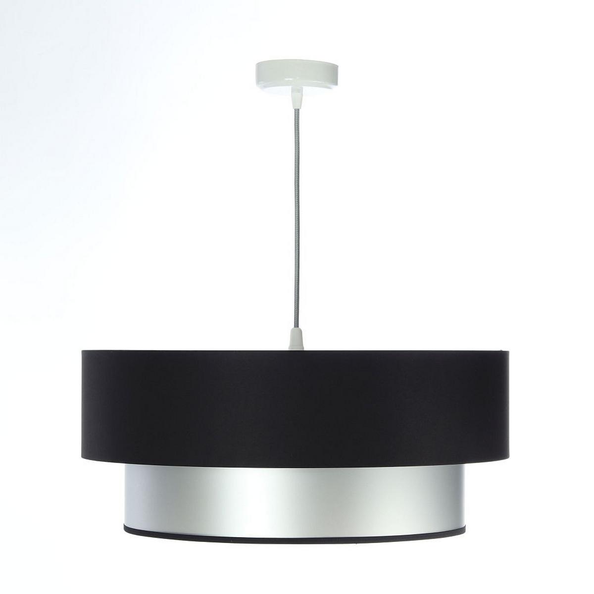 HÄNGELEUCHTE Schwarz 50/20 cm - Silberfarben/Schwarz, Kunststoff (50/1/20cm) - ONZENO