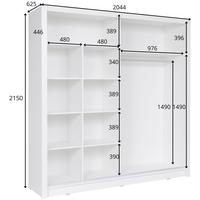 KLEIDERSCHRANK Graphit 204/215/62 - Graphitfarben, Holzwerkstoff (204/215/62cm) - RAUMHIRSCH FURNITURE
