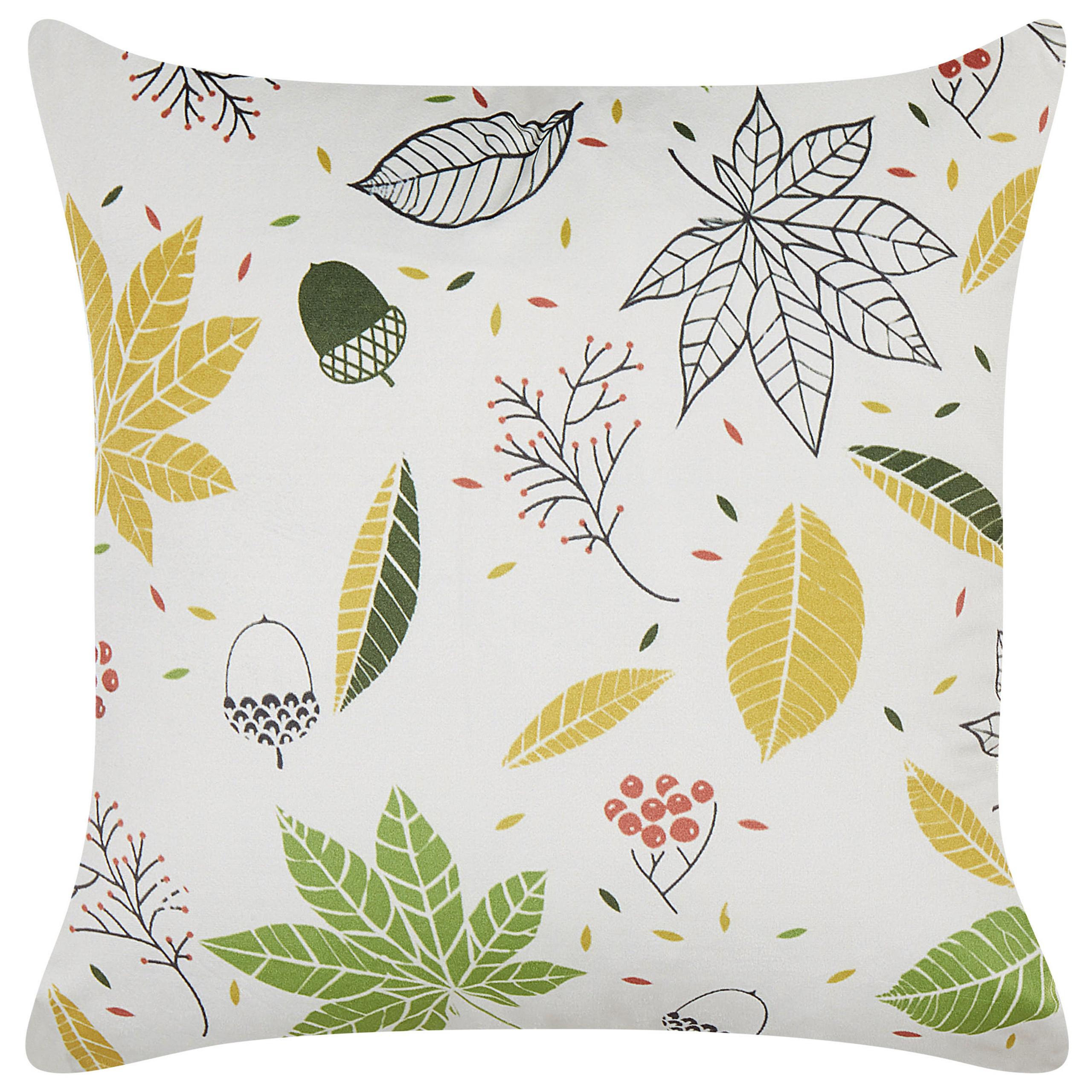DEKOKISSEN Cremeweiß 45/45 cm Mullein - Ecru, Textil (45/45cm) - Beliani