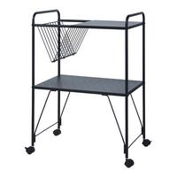 SERVIERWAGEN Austrheim - Schwarz, Kunststoff/Metall (50/73/33cm) - [en.casa]