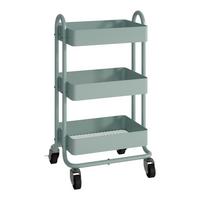 SERVIERWAGEN Pyhäntä - Mintgrün, Metall (46/78.5/35cm) - [en.casa]