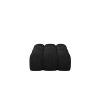 POUF OLEA-PUF 91x87x44 cm Schwarz Velours Modular Sitzhocker - Schwarz/Graphitfarben, Holzwerkstoff/Kunststoff (91/44/87cm) - ALTDECOR