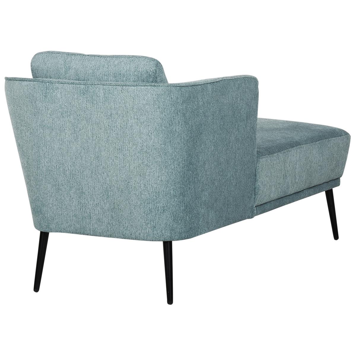 CHAISELONGUE Blau Artheze - Blau/Schwarz, Textil (148/70/64cm) - Beliani