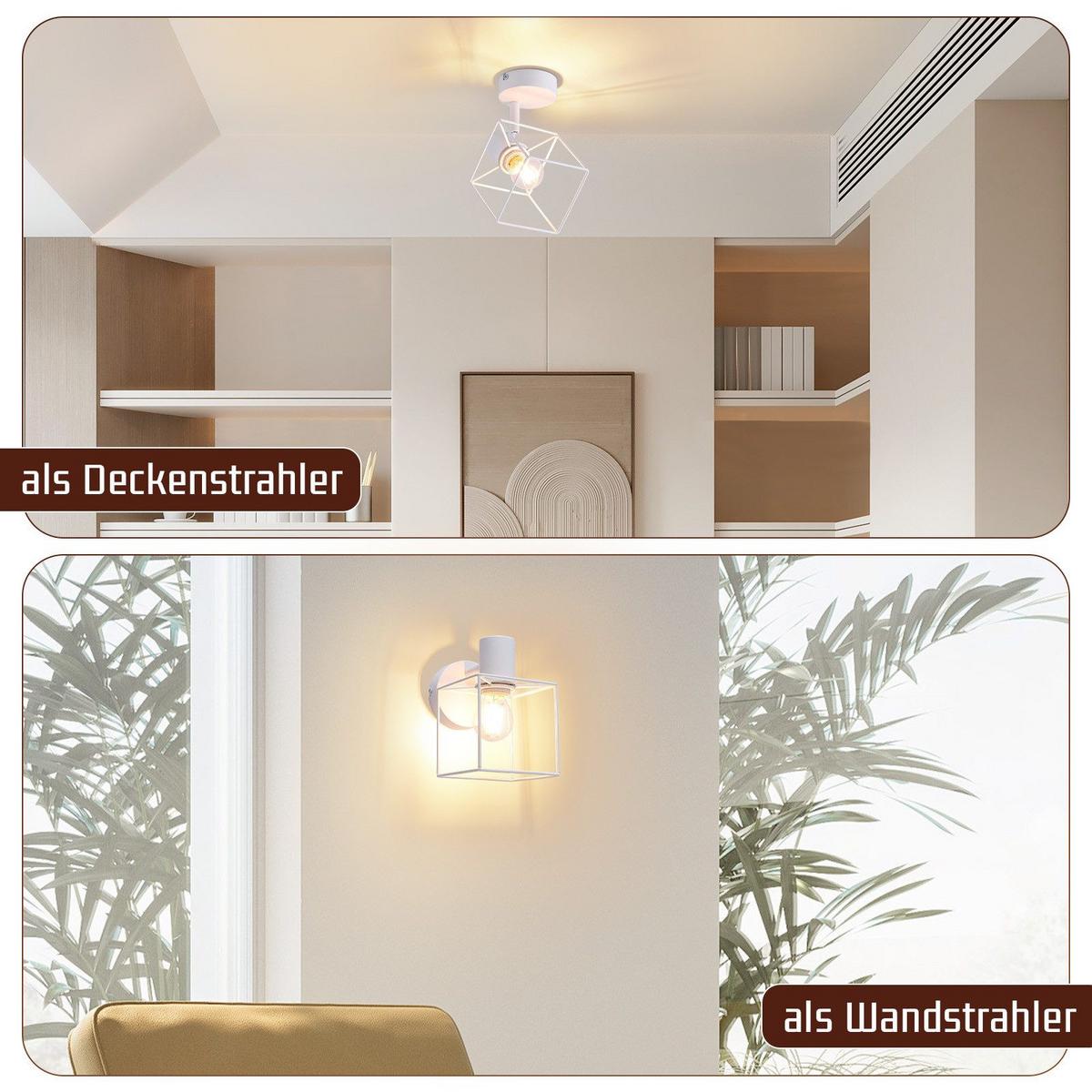 DECKENSTRAHLER Fürth 1-flammig 10/10/15 cm - Weiß, Metall (10/10/15cm) - Nettlife