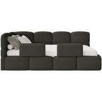 KINDERBETT Cloudy Braun 120 cm, Bouclé - Schwarz/Braun, Kunststoff/Textil (120/200cm) - Selsey
