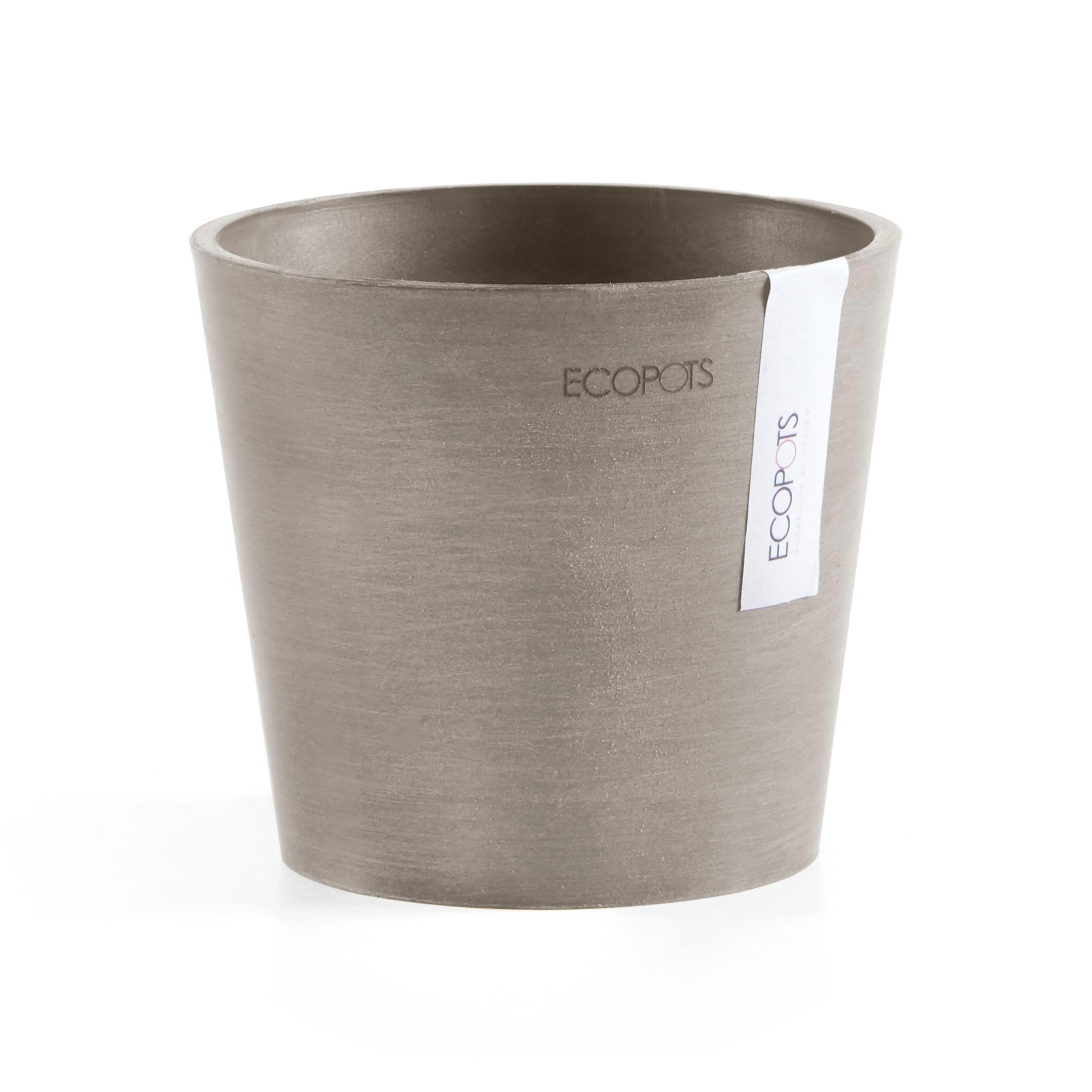 BLUMENTOPF Amsterdam 13/11,4 cm Taupe - Taupe, Kunststoff (13/11.4cm) - Ecopots