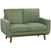 2-SITZER-SOFA Cord Grün - Naturfarben/Grün, Holz/Textil (74/84/134cm) - HOMCOM