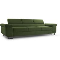 3-SITZERSOFA mit Schlaffunktion Navio grün - Schwarz/Grün, Textil (274/90/98cm) - Beautysofa