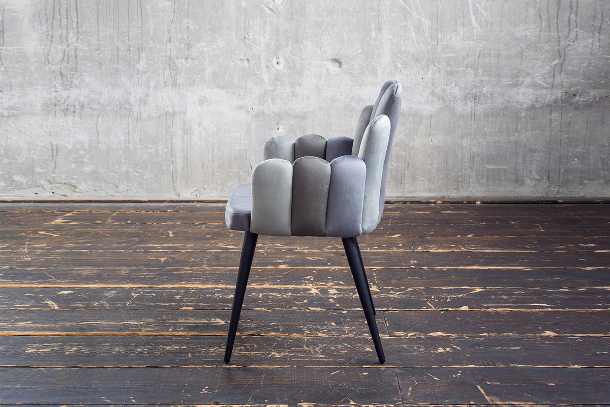 ESSZIMMERSTUHL FREJA Grau Velvet (1er-Set) - Grau, Kunststoff/Textil (58/85/56cm) - KAWOLA