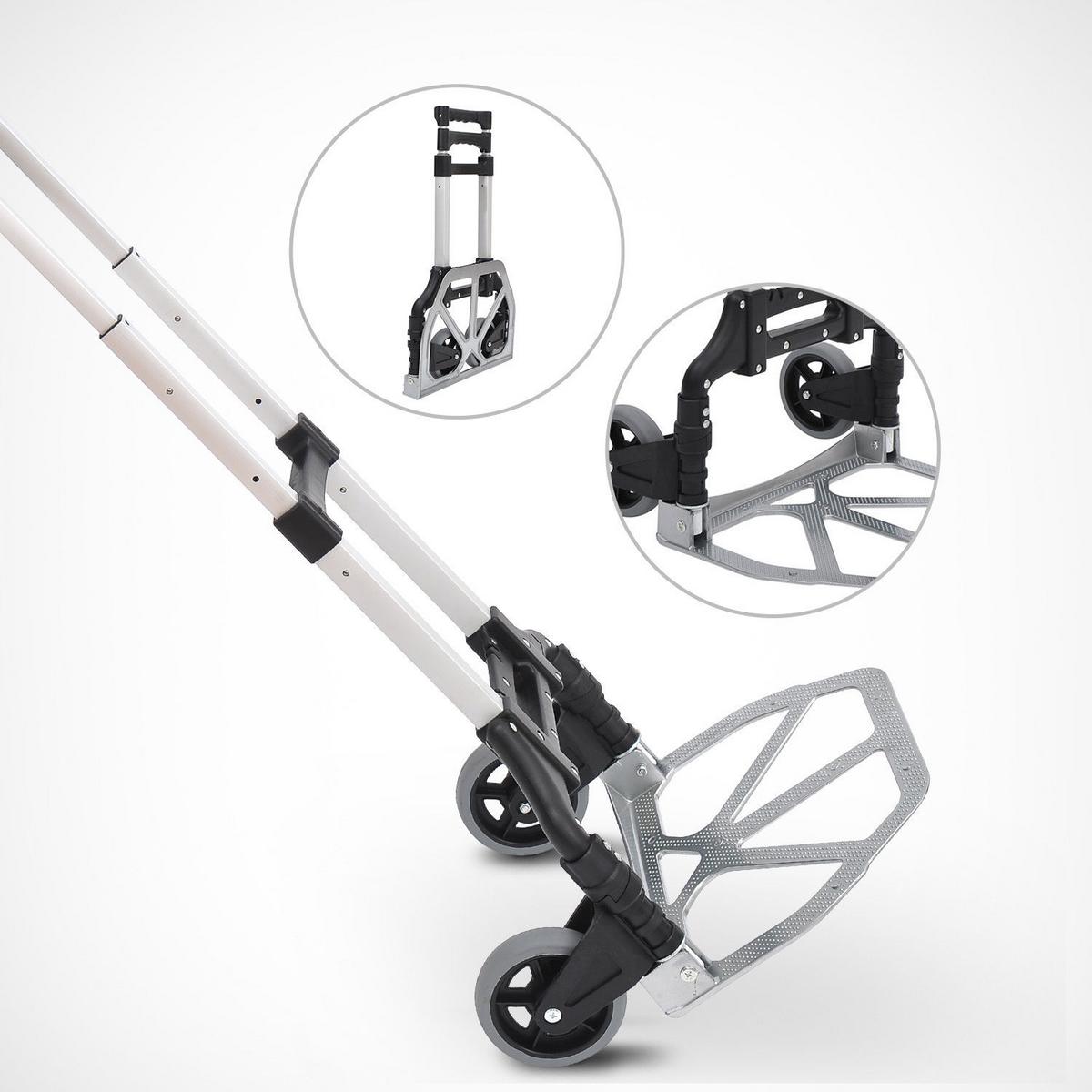 ALU Sackkarre, Transportkarre - Schwarz, Metall (385/100/41cm) - HOMCOM