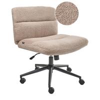 SCHREIBTISCHSTUHL Bouclé Beige Catlin - Beige, Textil (64/80/68cm) - Beliani