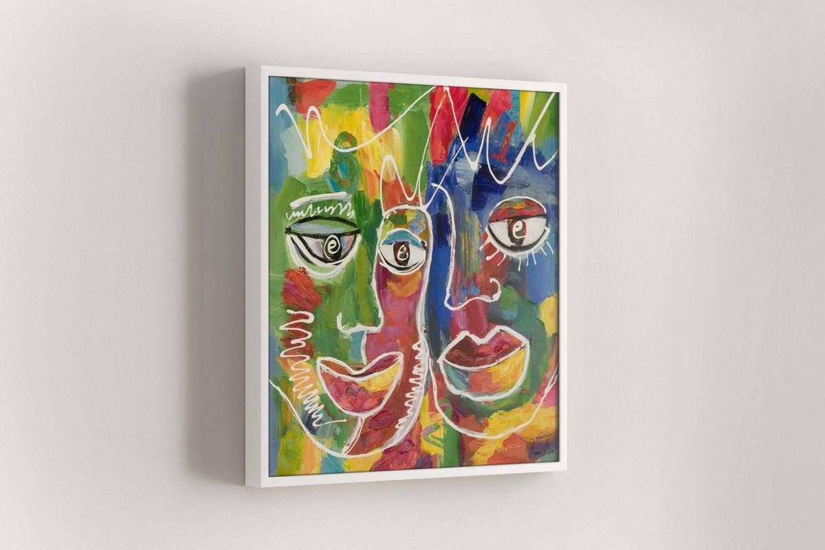 ACRYLBILD HANDGEMALT 80/80 cm - Multicolor, Holz/Textil (80/80cm) - KUNSTLOFT