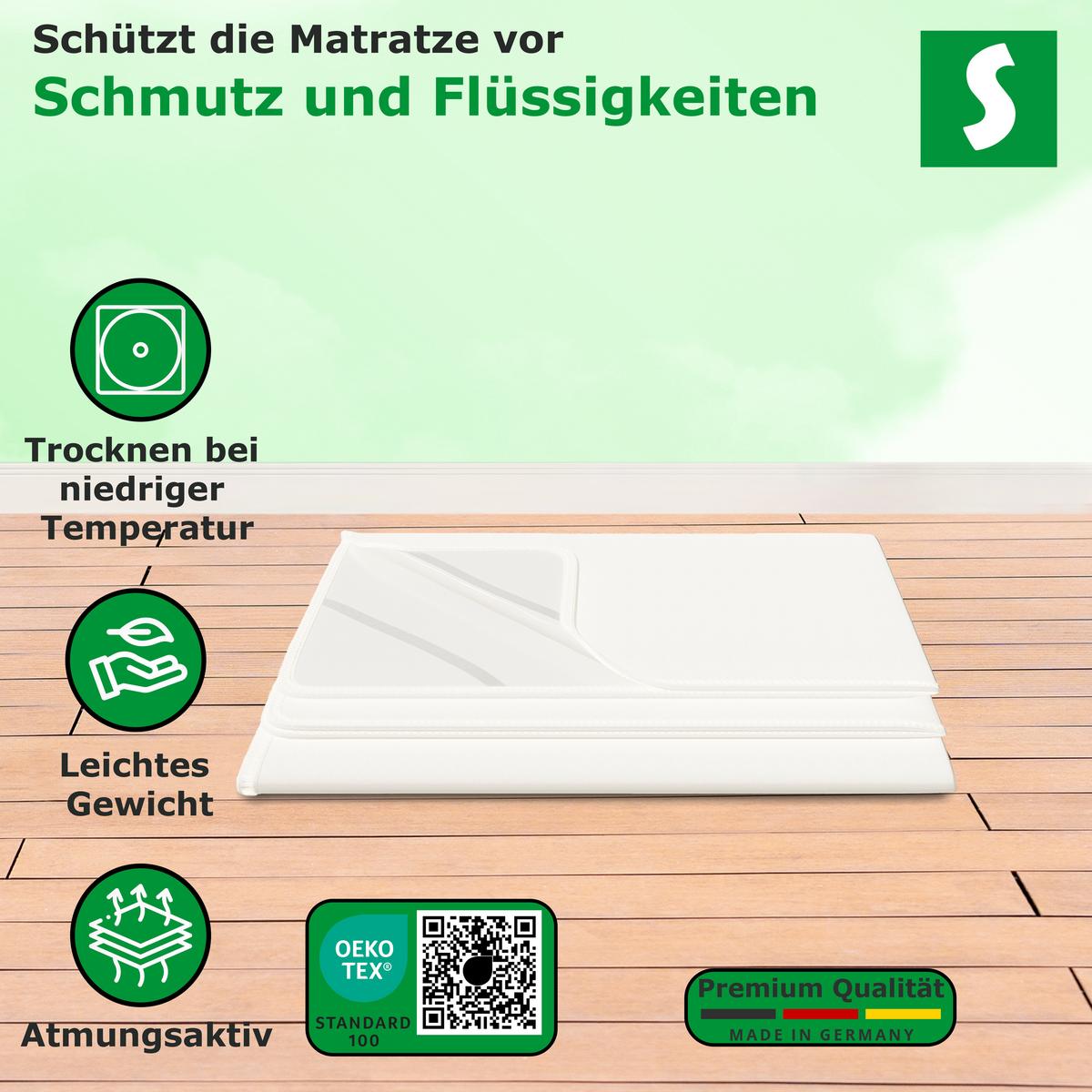 MATRATZENSCHONER wasserdicht 160 x 200 cm - Weiß, Textil (160/200cm) - Schlaftroll