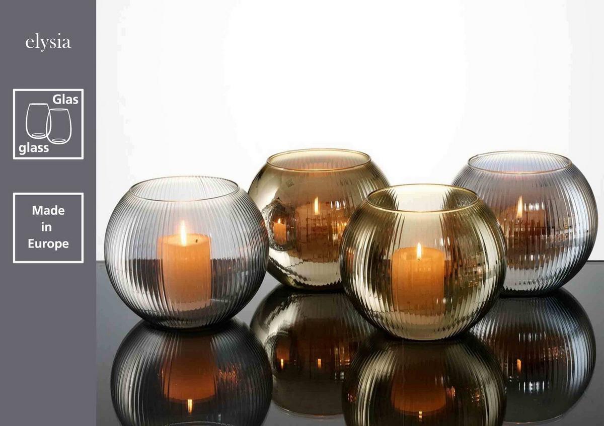 WINDLICHTER Elysia ø 19 cm 4er Set - Goldfarben, Glas (19/16/19cm) - Ritzenhoff Breker