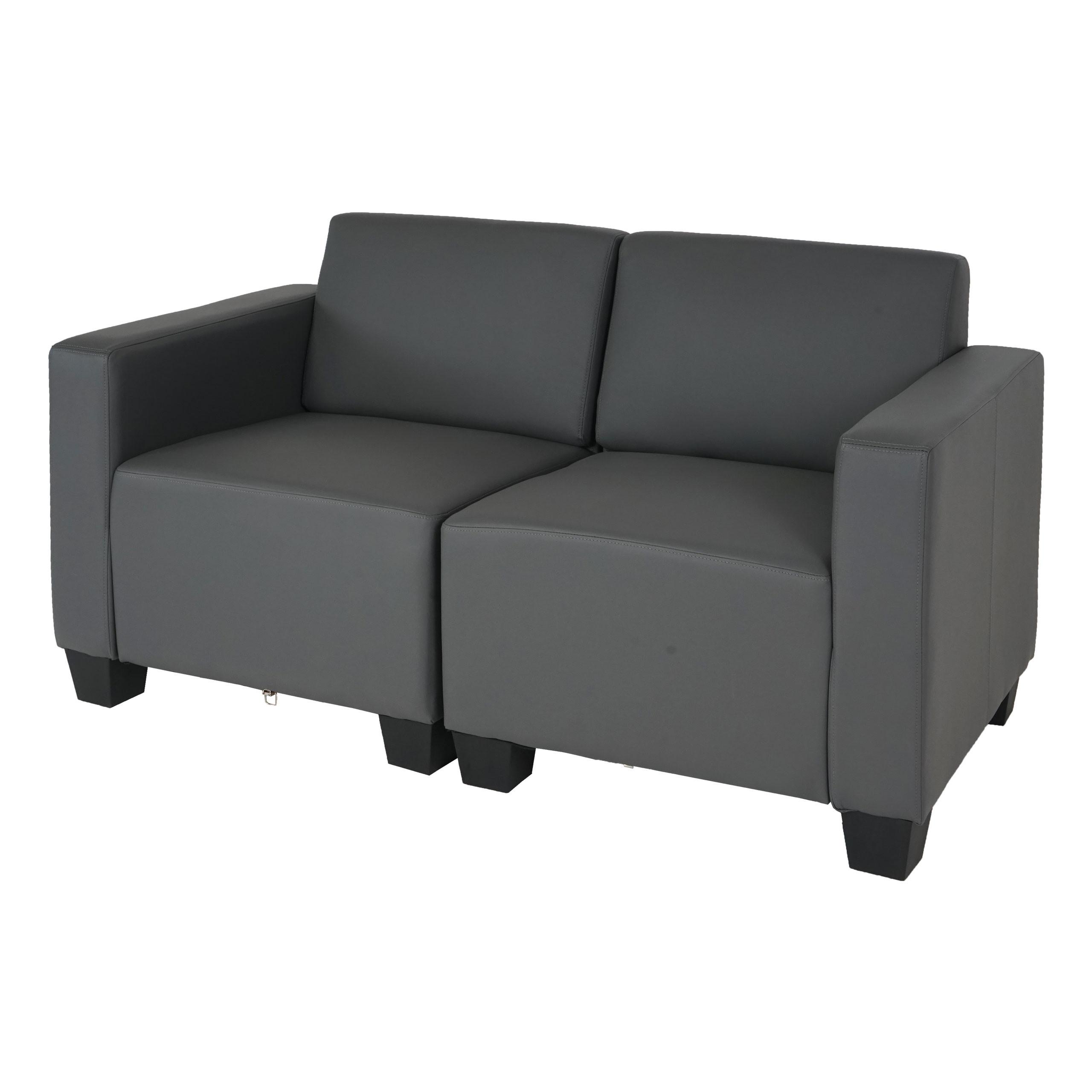 2-SITZER SOFA Grau - Dunkelgrau/Grau, Textil (136/76/72cm) - MCW