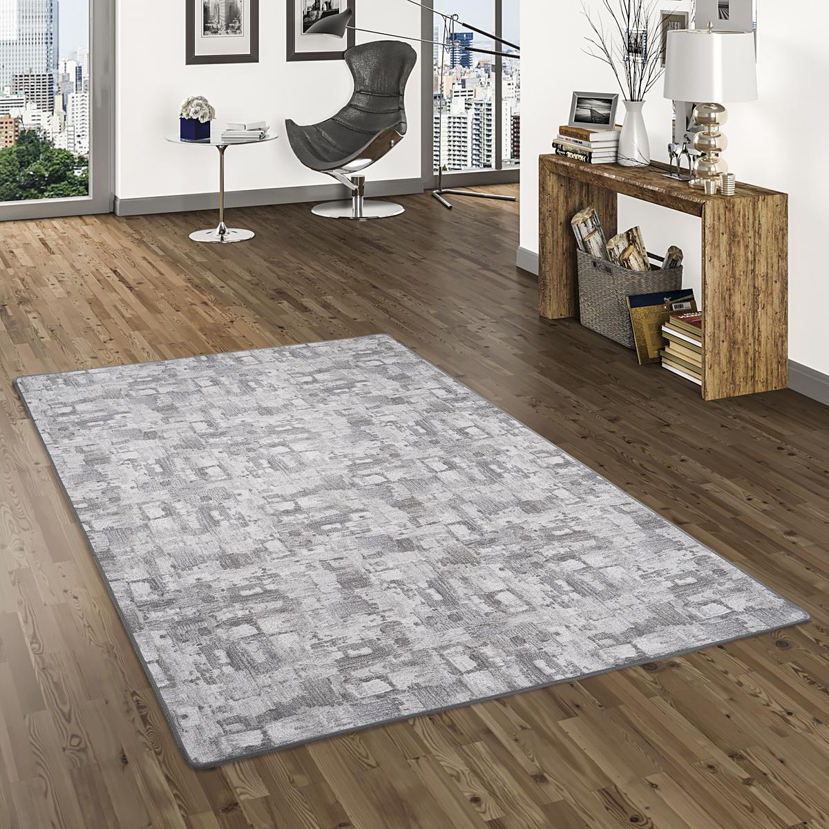 FEINSCHLINGEN VELOUR TEPPICH STRONG TREND - Hellgrau, Textil (200/200cm) - Snapstyle
