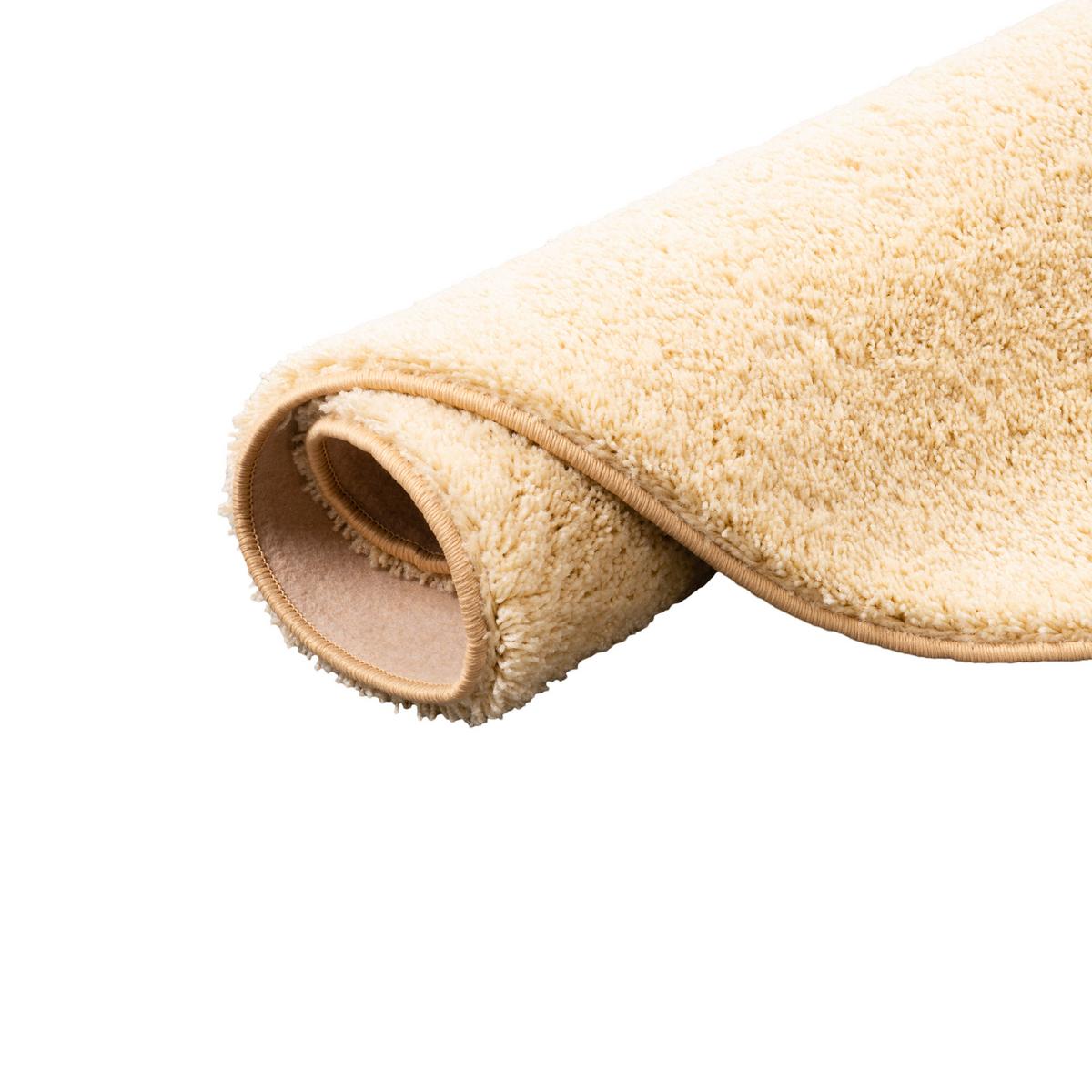 HOCHFLOR SHAGGY TEPPICH PALACE RUND - Naturfarben, Textil (133/133cm) - Snapstyle