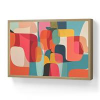 WANDLEUCHTE MIT AKKU Formen - Bunt - Abstrakt - Flugzeuge 60x40 cm - Multicolor, Holzwerkstoff (60/40/8cm) - OnlyWow