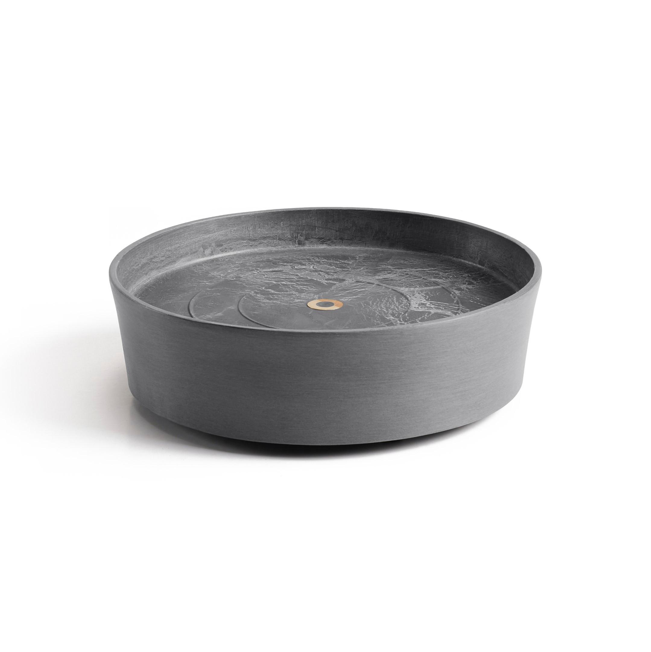 BLUMENTOPFUNTERSETZER mit Rädern 28,7/28,7/8,3 cm Grau - Grau, Kunststoff (28.7/8.3cm) - Ecopots