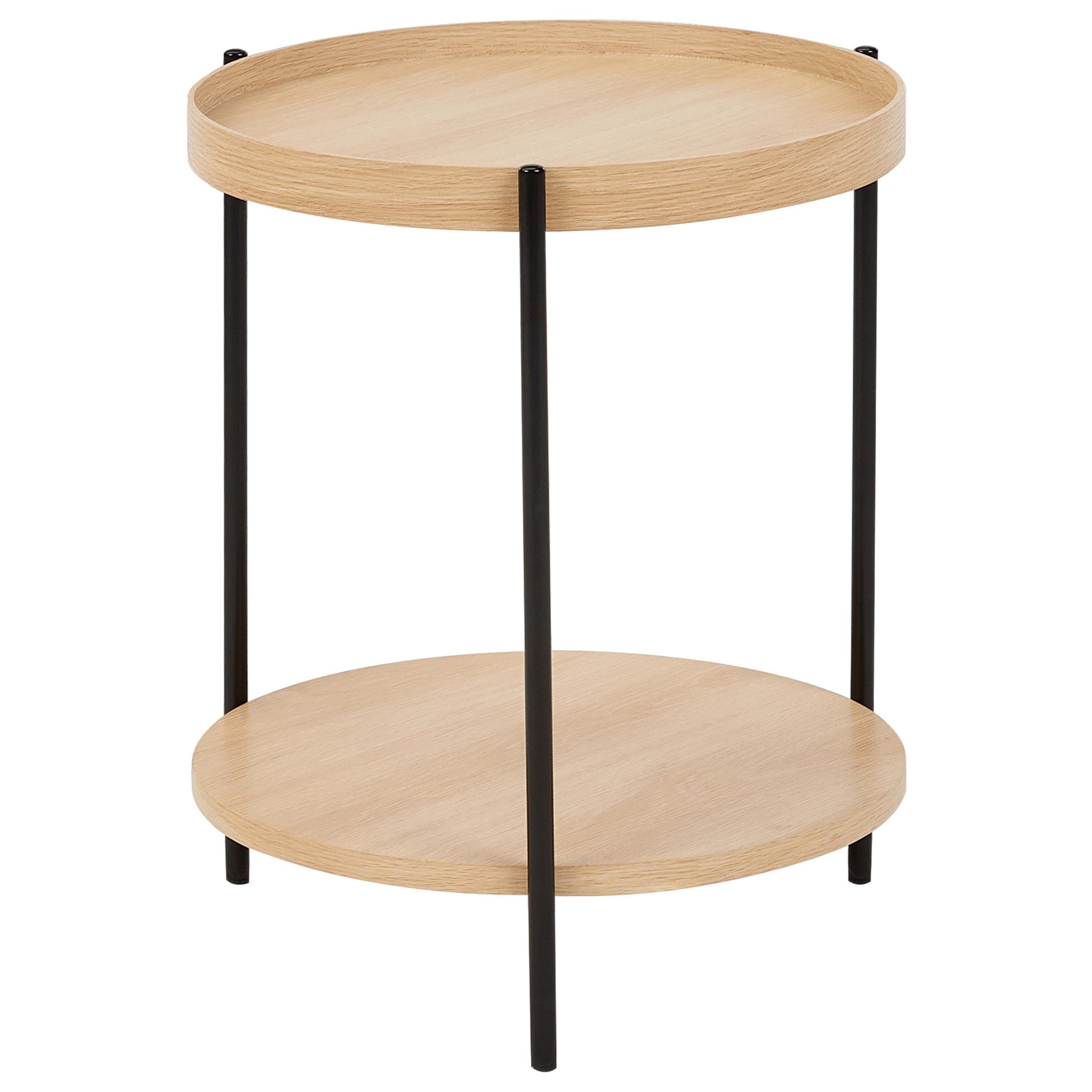 BEISTELLTISCH Hellbraun Lander - Braun, Holzwerkstoff (49/49/54cm) - Beliani