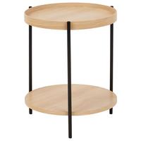BEISTELLTISCH Hellbraun Lander - Braun, Holzwerkstoff (49/49/54cm) - Beliani