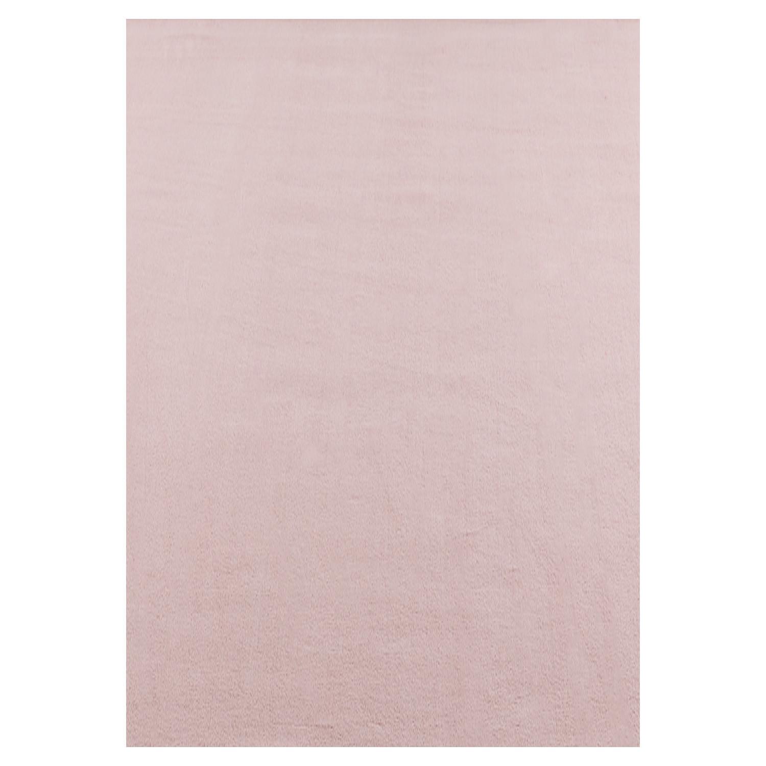 TEPPICH Kurzflor Waschbar LECH in Rosa, einfarbig, 80 x 250 cm - Rosa, Textil (250/80cm) - KADIMA DESIGN