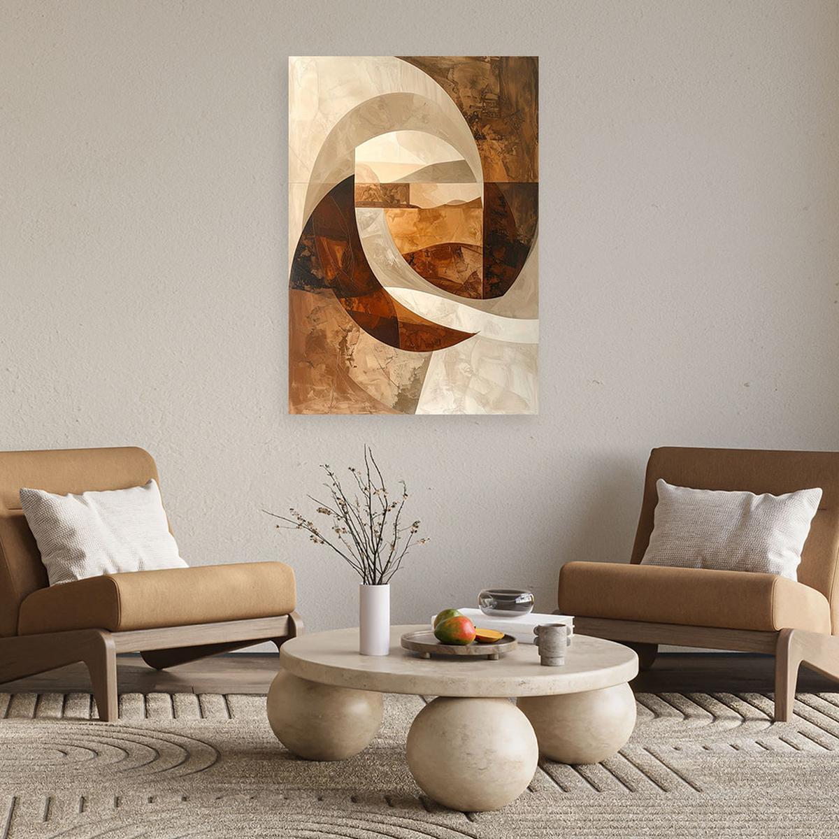 LEINWANDBILD Abstraktion 20x30cm - Beige, Textil (20/30cm) - Feeby