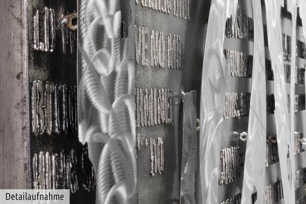 METALLBILD Grau 144/44 cm - Grau, Metall (6/44cm) - KUNSTLOFT
