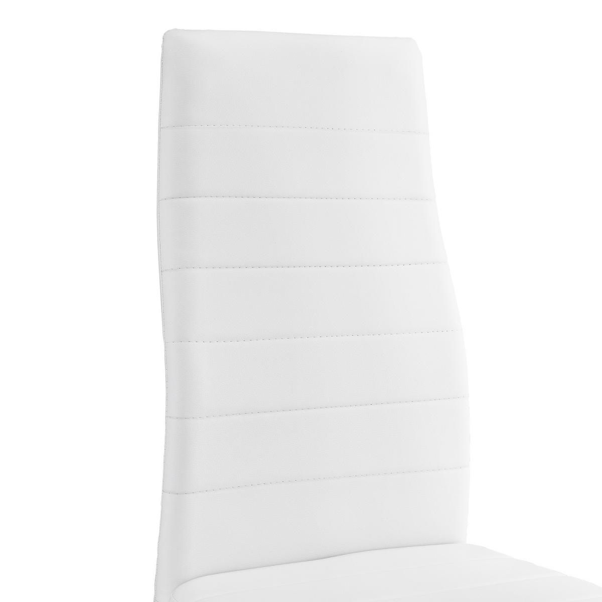 ESSZIMMERSTUHL Lidköping 2er Set - Weiß, Leder (43/96/52cm) - [en.casa]