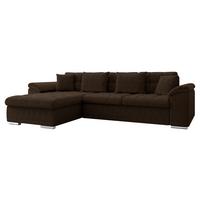 ECKSOFA Diana Cord, Seite: Links - Nussbaumfarben, Holz/Textil (280/160cm) - MIRJAN24