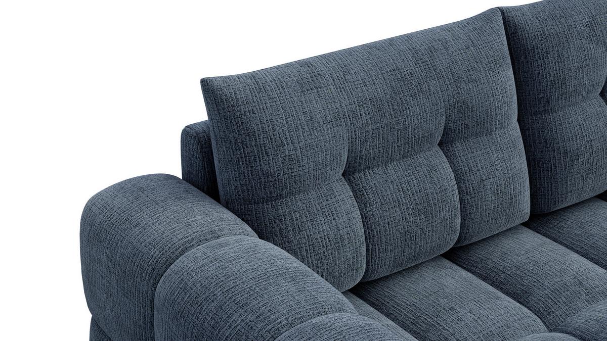 SOFA CLOUDI 2,5-Sitzer, marineblau - Blau/Schwarz, Holz/Textil (211/89/104cm) - Wozimo