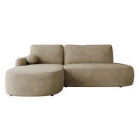 ECKSOFA Loridu O, Seite: Links - Taupe/Schwarz, Holz/Kunststoff (274/174cm) - MIRJAN24