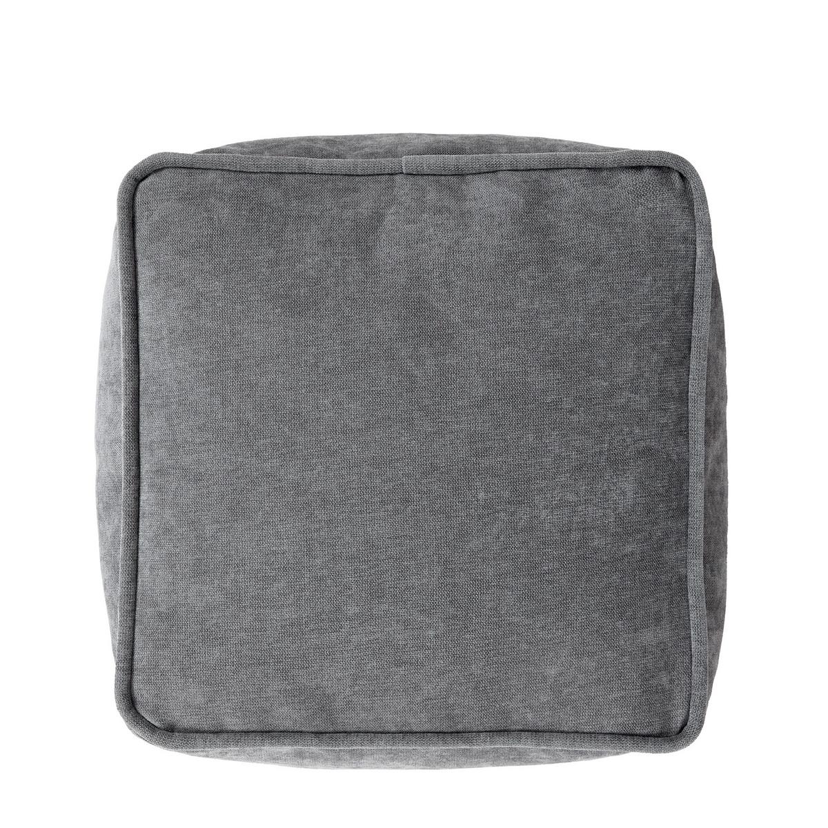 SITZPOUF Chenille Amara - Grau, Kunststoff/Textil (40/24/40cm) - icon