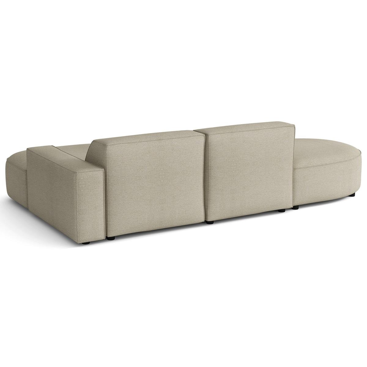 ECKSOFA Sallmo L-Form, 3-Sitzer, rechts 276 cm - Taupe/Schwarz, Kunststoff/Textil (276/166cm) - Selsey