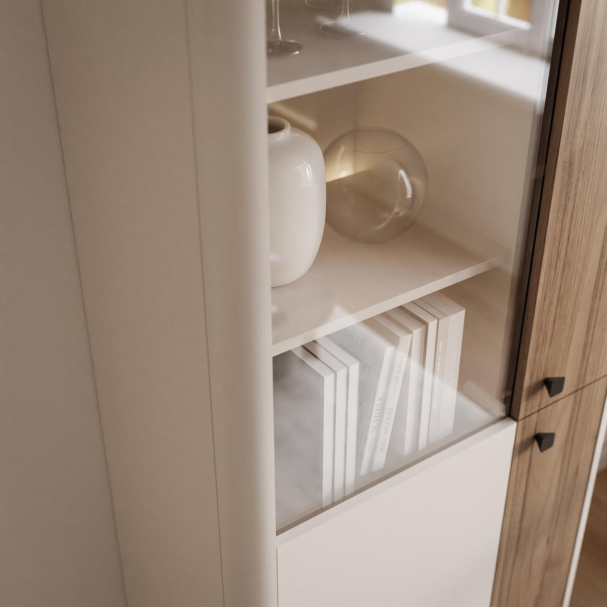 VITRINE BELLAGIO - Kaschmir, Holzwerkstoff (73/190/40cm) - Idohome