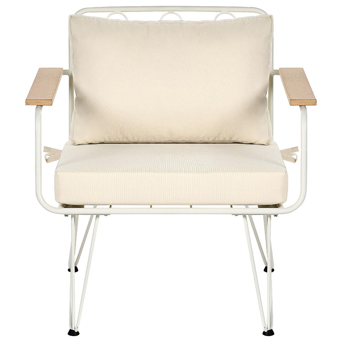 LOUNGE-SET 4-sitzer Stahl Beige Montesilvano - Beige, Metall - Beliani
