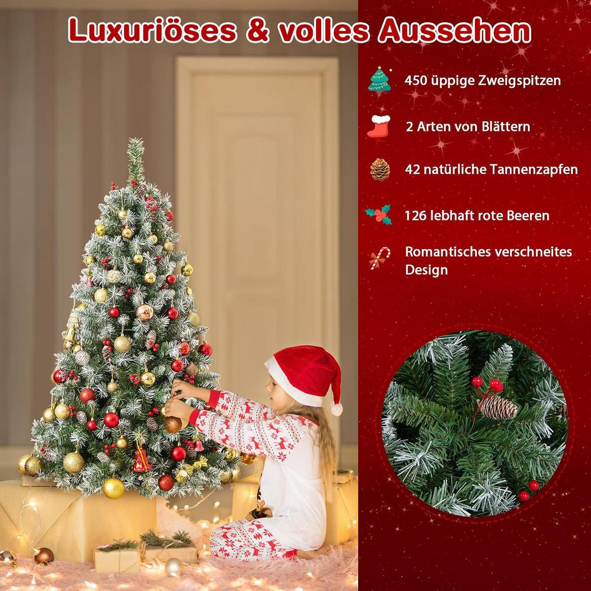 WEIHNACHTSBAUM 150cm Grün - Grün, Kunststoff (150cm) - COSTWAY