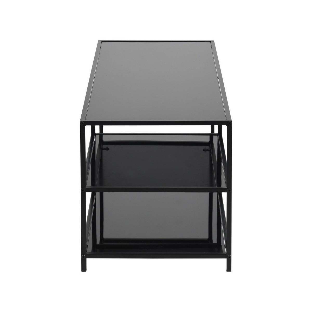 COUCHTISCH rechteckig Glas - Sonoma Eiche, Glas/Metall (110/40/42cm) - Urban Meuble